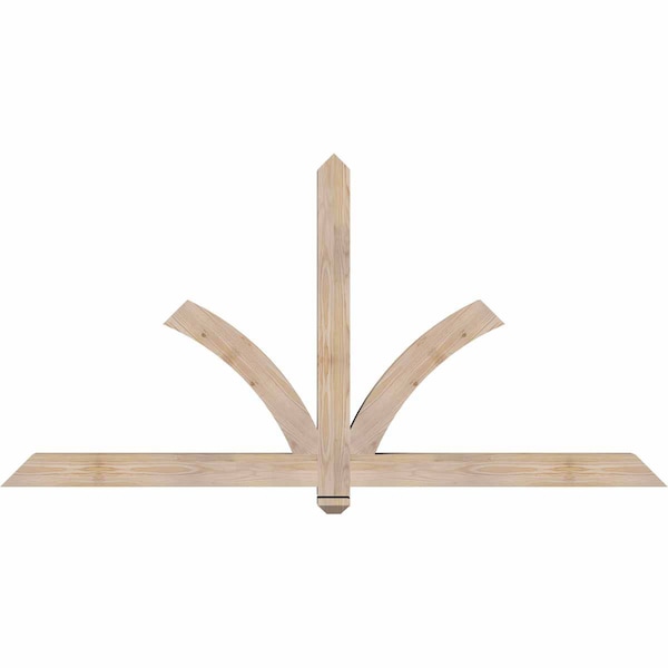 Ekena Millwork Redmond Smooth Timber Gable Bracket, Douglas Fir, 72"W x 36"H x 3 1/2"D x 3 1/2"F, 12/12 Pitch GBW072X36X0404RED00SDF - main